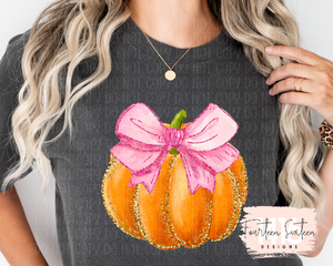 Pumpkin Bow Comfort Colors