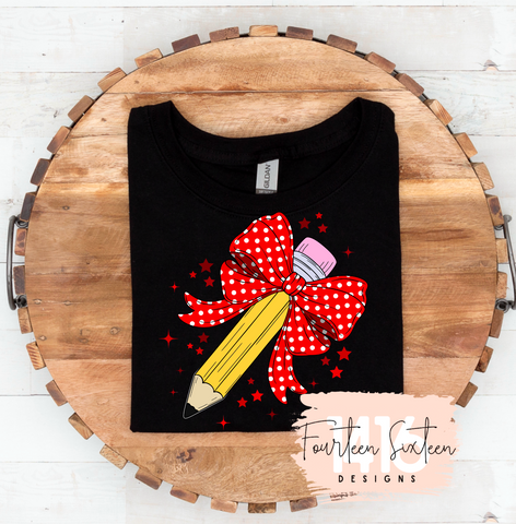 Teacher pencil tee