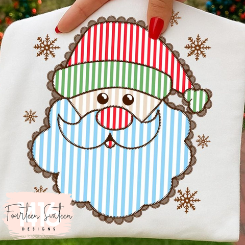 Santa faux seer sucker