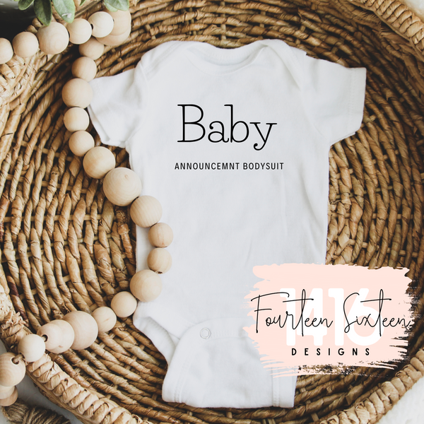 Baby Announcement bodysuit