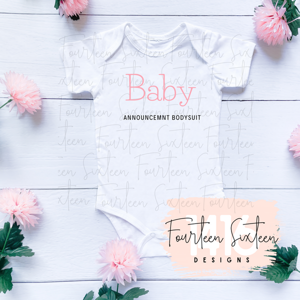 Baby Announcement bodysuit