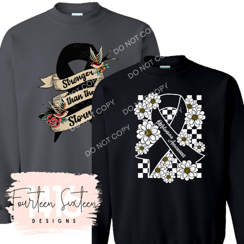 Melanoma Awareness sweatshirts