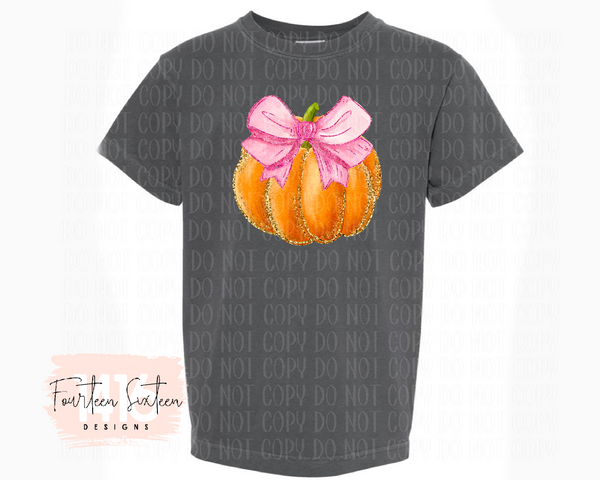 Pumpkin Bow Comfort Colors