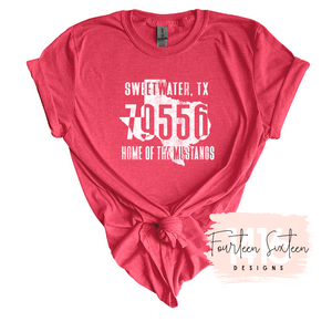 Mustangs Zip Code tee