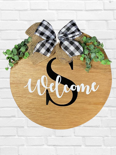 Welcome w/initial - Fourteen Sixteen Designs