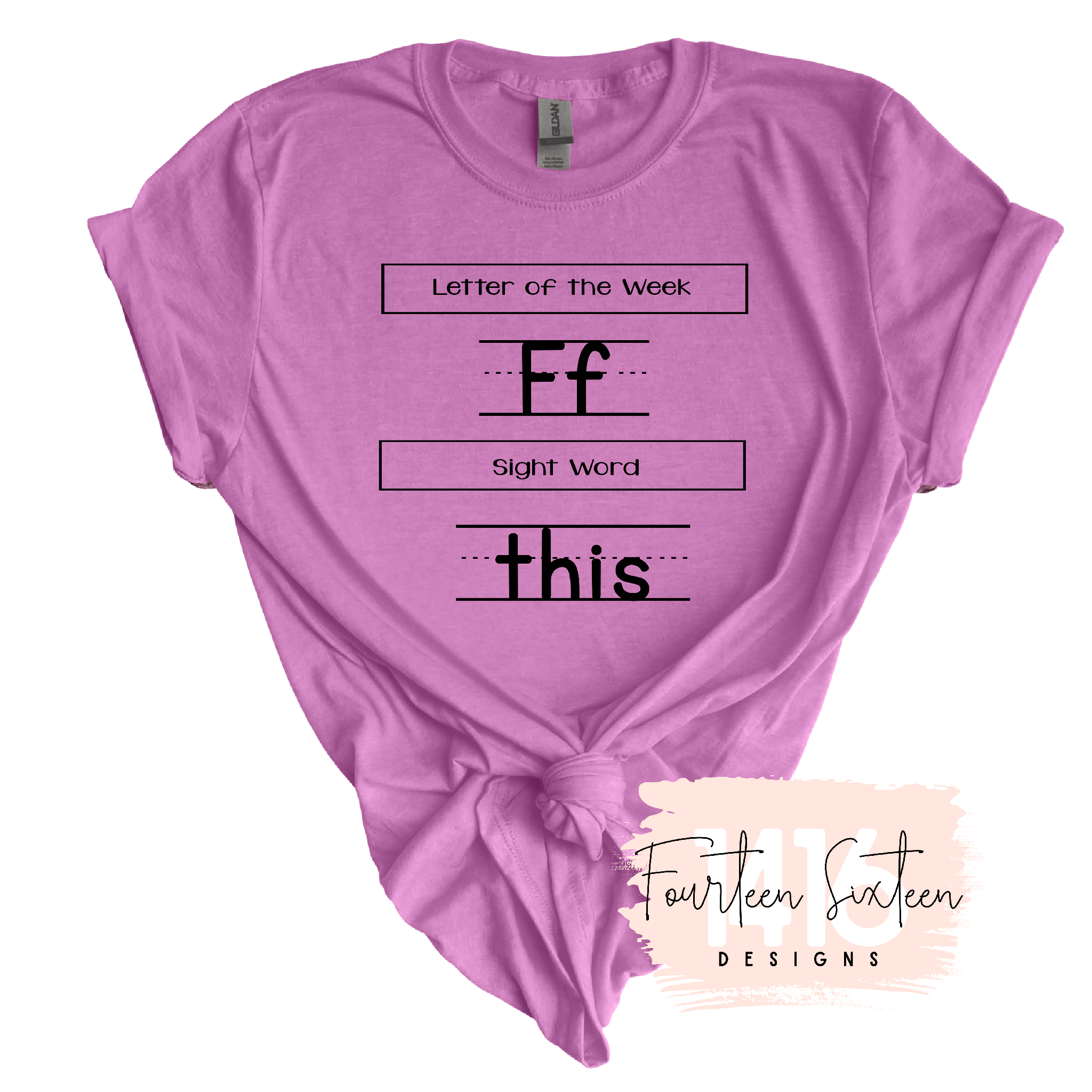 F This tee - Fourteen Sixteen Designs