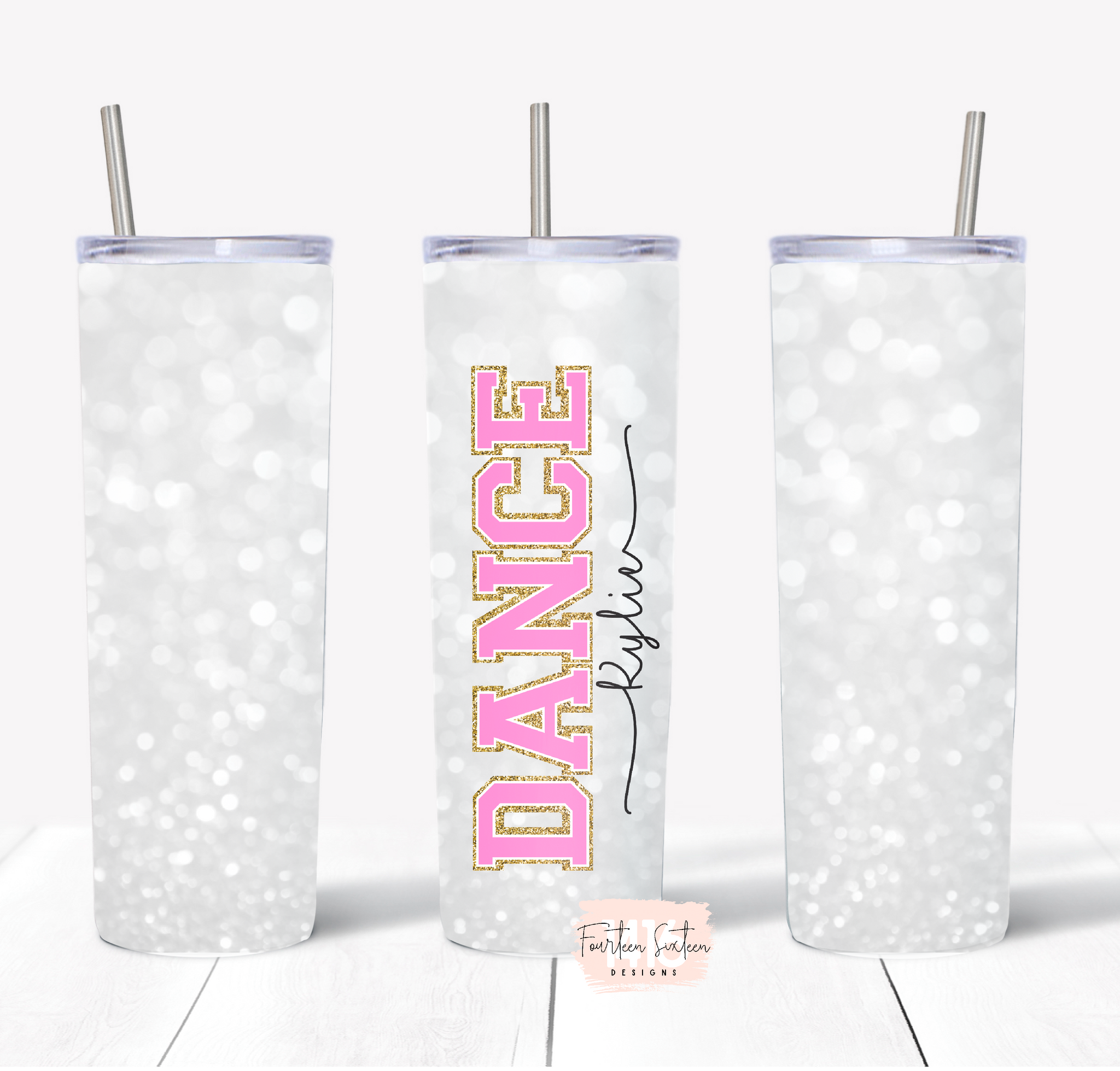 Beauty and Beast Dance Princess Collection, Custom Made Glitter Stainless  Steel Tumbler 
